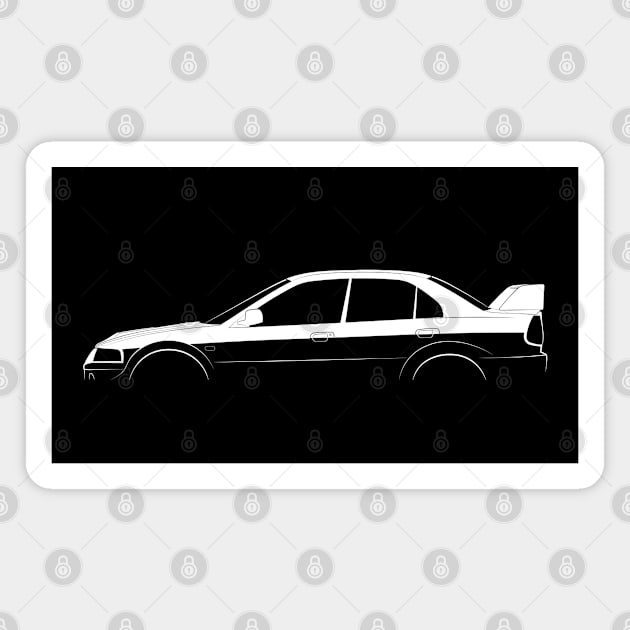 Mitsubishi Lancer GSR Evolution VI Tommi Makinen Edition Silhouette Magnet by Car-Silhouettes